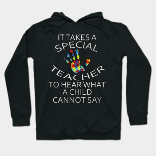 Autism Inspirational Quote Puzzle Support Hands Autistic Awareness Gifts Hoodie